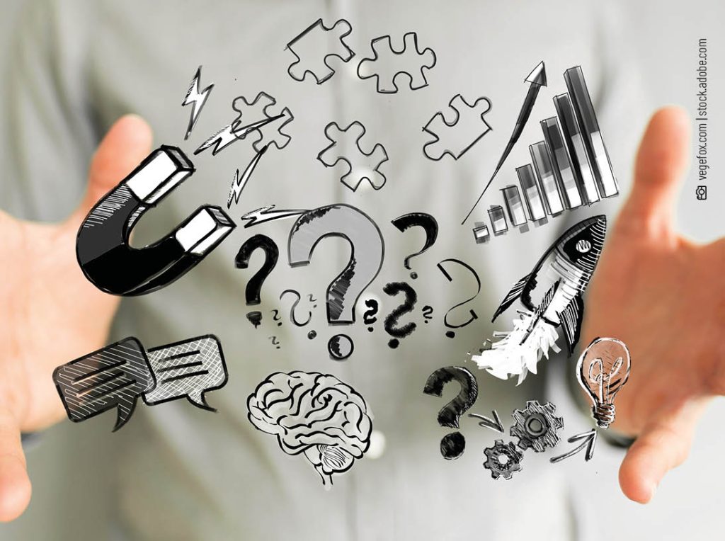 Illustration von verschiedenen Business symbolen